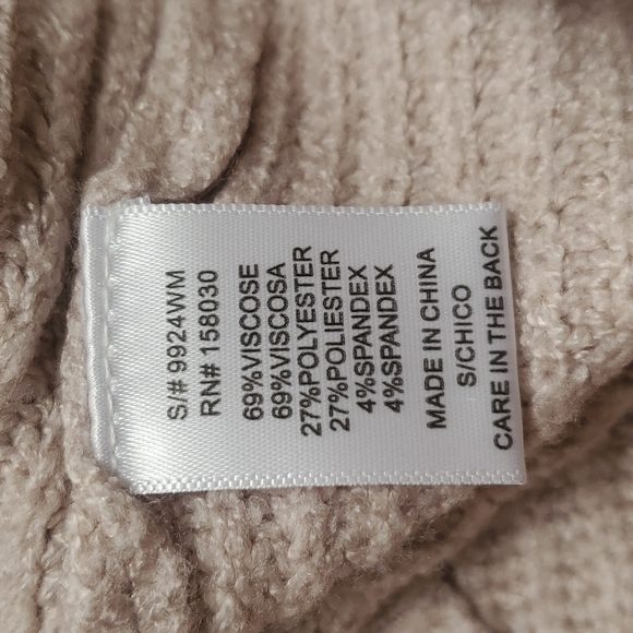 Nordstrom rack Love Tree sexy plunging V back sweater dress neutral taupe beige - Picture 12 of 12